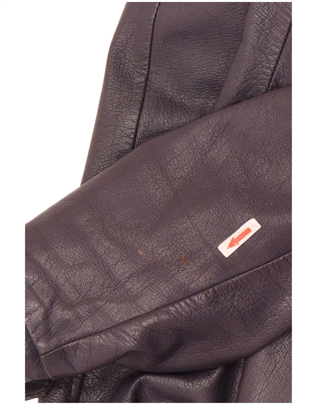 Jaqueta blazer de couro feminina vintage com 2 botões Reino Unido 8 pequena roxa