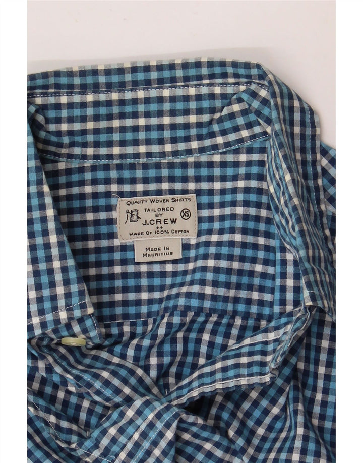 Camisa masculina J. Crew XS azul algodão guingão
