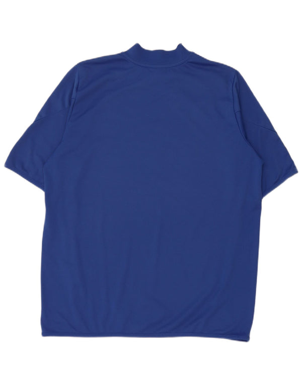 Camiseta masculina Diadora Top grande azul colorblock poliéster