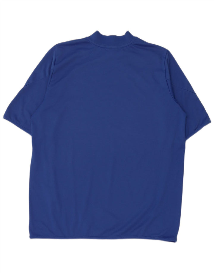 Camiseta masculina Diadora Top grande azul colorblock poliéster