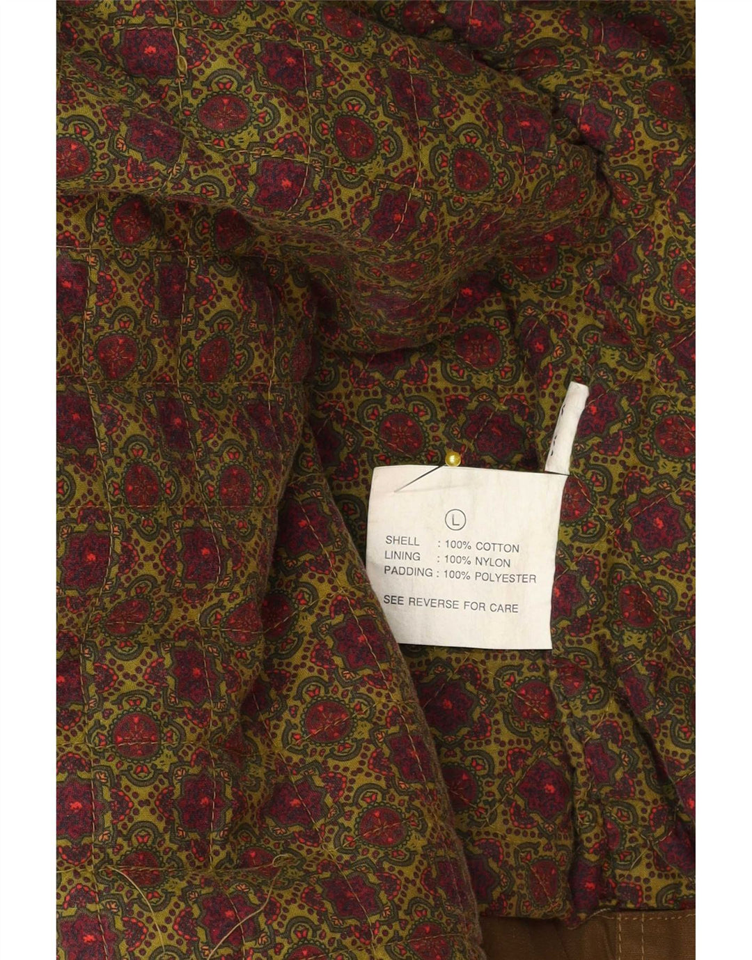 Jaqueta utilitária masculina vintage UK 40 grande algodão marrom