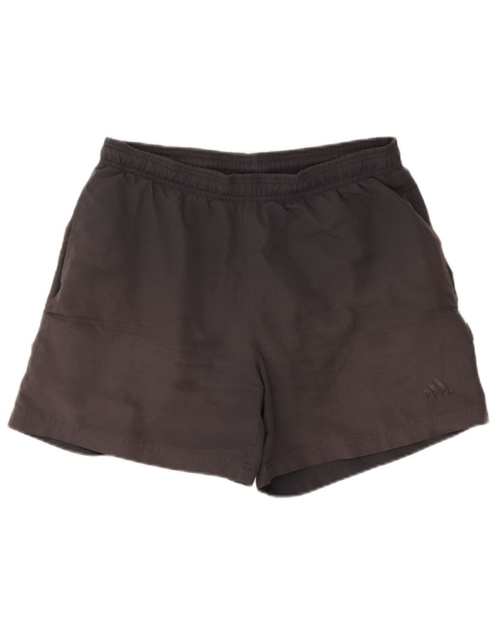 Shorts esportivos masculinos Adidas grande poliéster preto