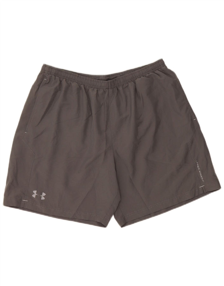 Shorts esportivos masculinos UNDER ARMOUR grandes cinza