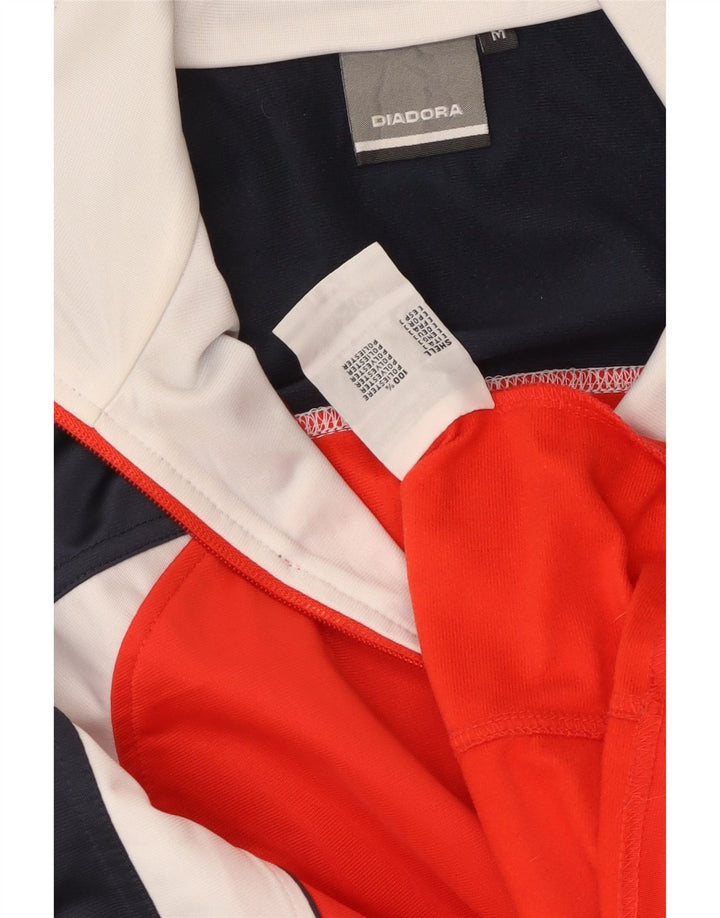 DIADORA Mens Treino Top Jaqueta Médio Poliéster Colorblock Vermelho