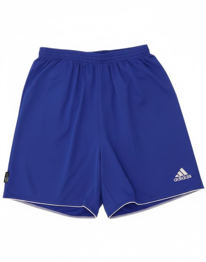 Shorts esportivos masculinos Adidas grande poliéster azul
