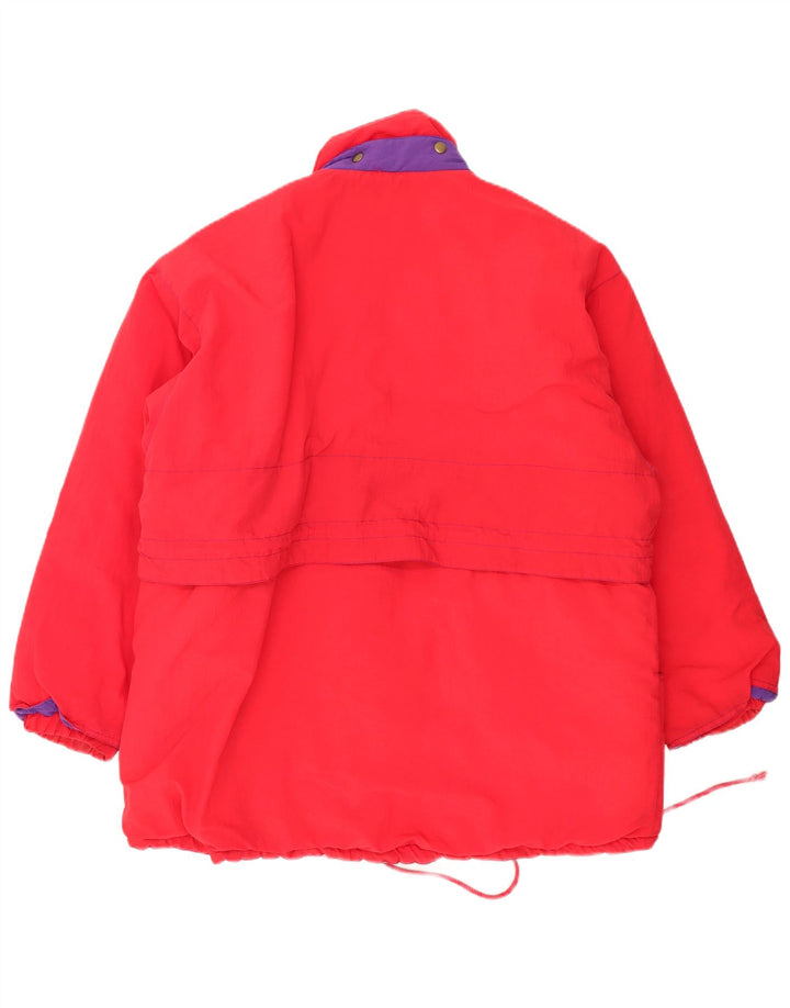Jaqueta corta-vento masculina vintage UK 44 2XL poliamida vermelha