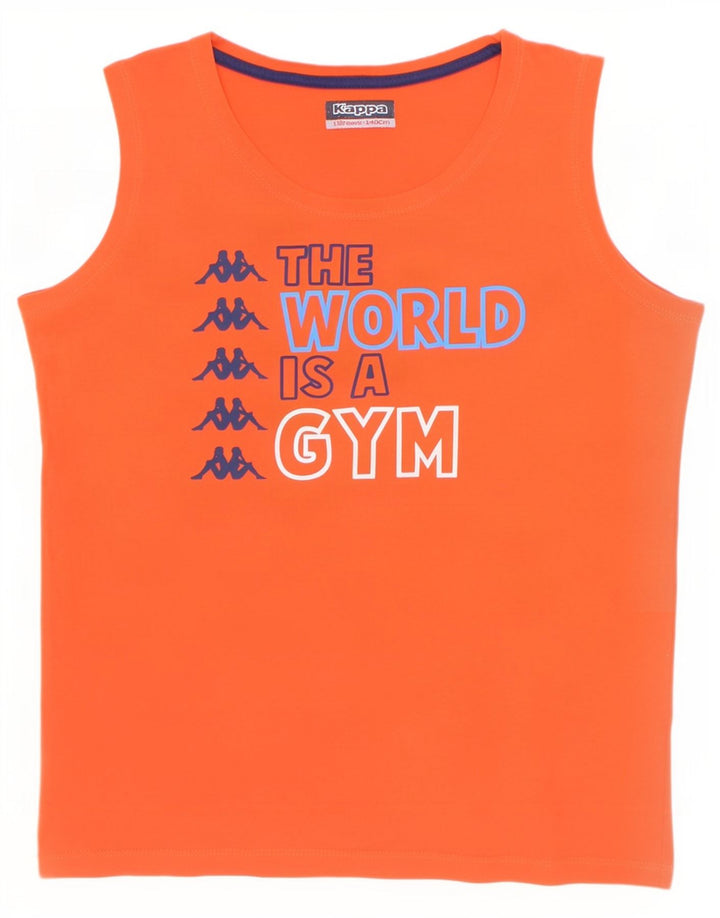 Top Kappa Boys Graphic Vest 9-10 Anos Laranja