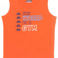 Top Kappa Boys Graphic Vest 9-10 Anos Laranja