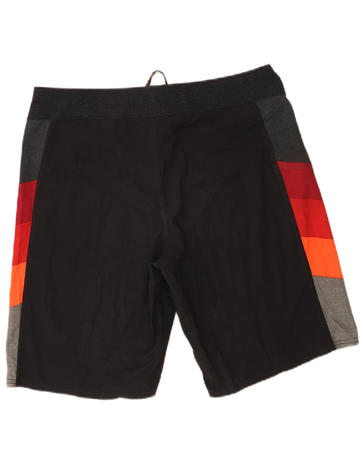 Shorts de natação masculinos Billabong poliéster colorblock preto médio