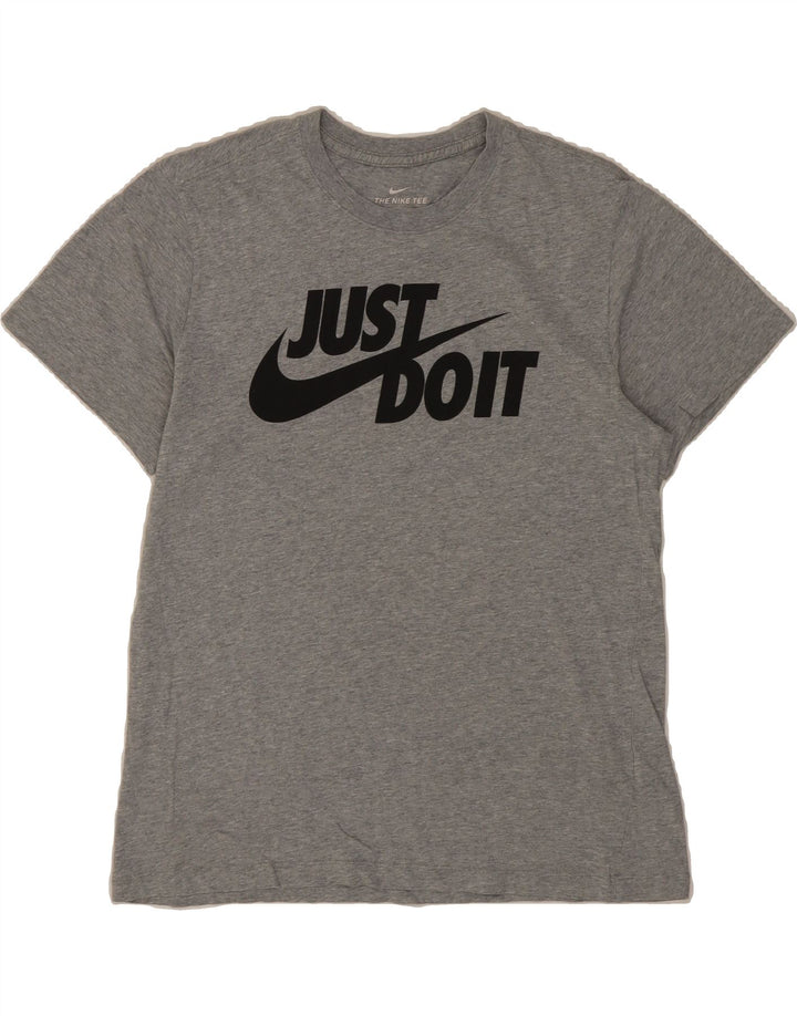 NIKE Mens Graphic T-Shirt Top Medium Grey Vintage Nike and Second-Hand Nike from Messina Hembry 