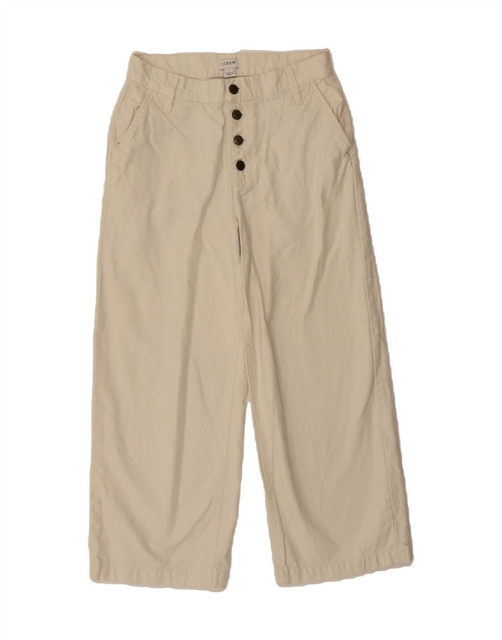 J. CREW Womens Crop Straight Chino Trousers W26 L24 Beige Cotton Vintage J. Crew and Second-Hand J. Crew from Messina Hembry 