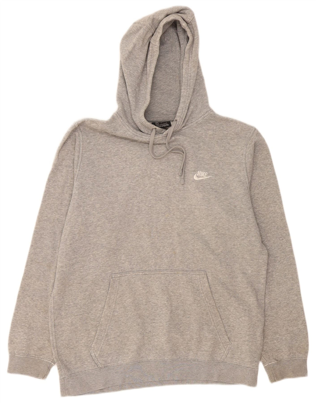 Jumper com capuz masculino Nike grande algodão manchado cinza