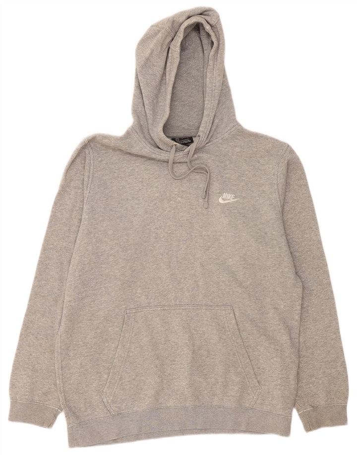 Jumper com capuz masculino Nike grande algodão manchado cinza