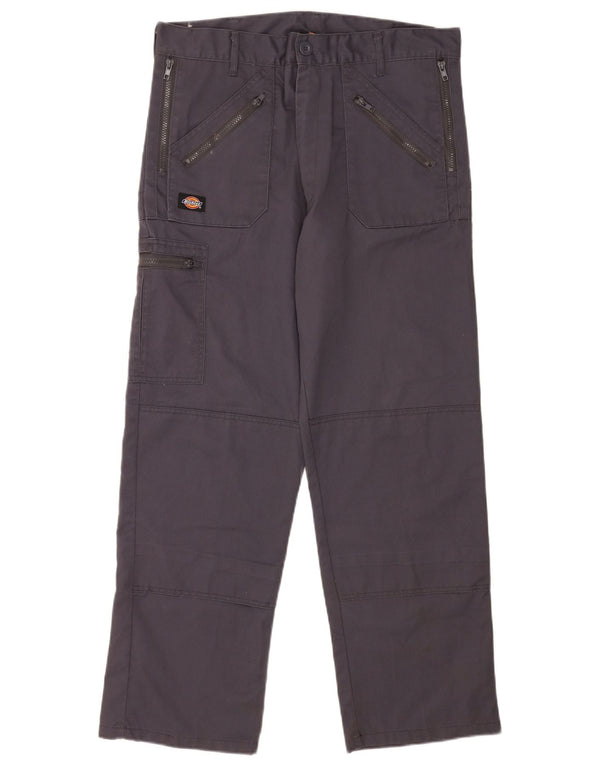 Calças cargo retas masculinas Dickies W34 L29 poliéster azul marinho