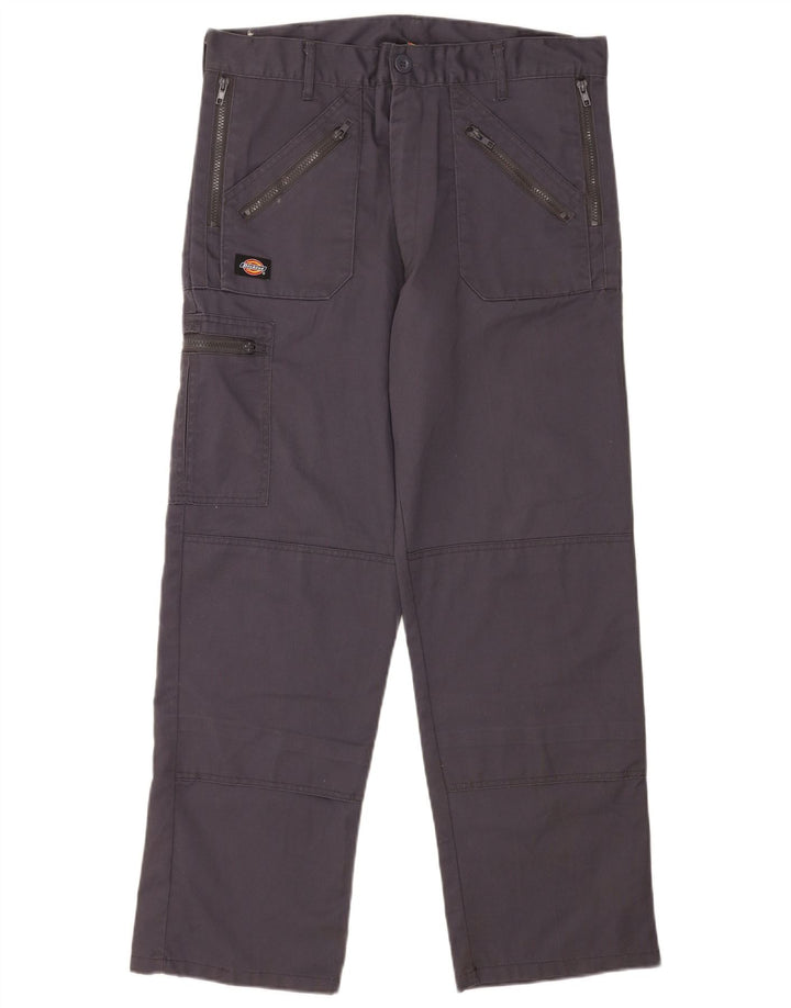 Calças cargo retas masculinas Dickies W34 L29 poliéster azul marinho