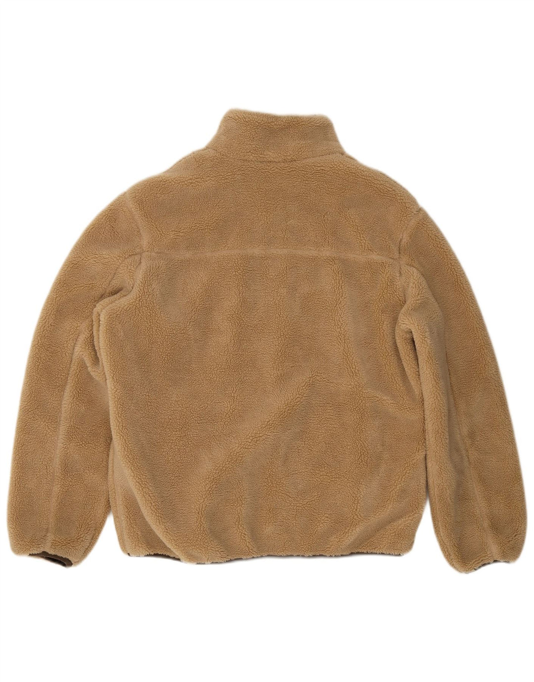 Jaqueta de lã masculina Zara UK 38 poliéster bege médio