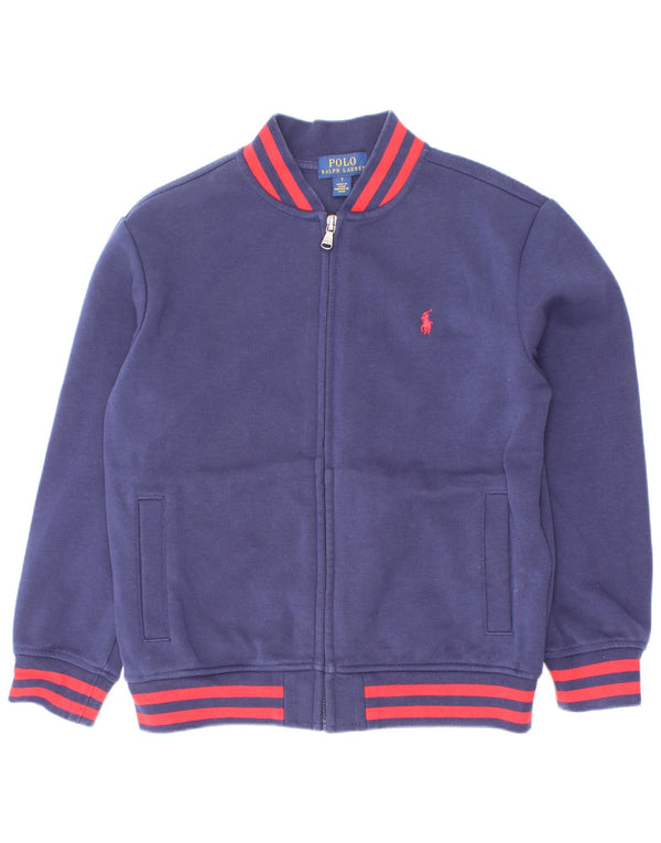 Polo Ralph Lauren Jaqueta masculina de agasalho 6-7 anos listrado azul marinho