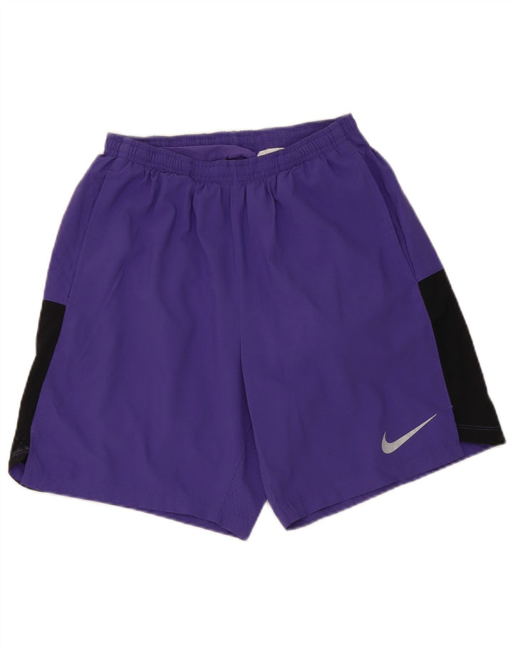 Shorts esportivos femininos Nike UK 10 pequeno roxo poliéster