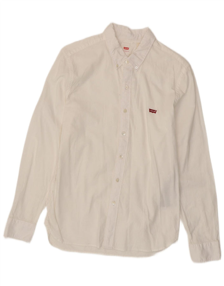 Camisa masculina Levi's pequena de algodão branco