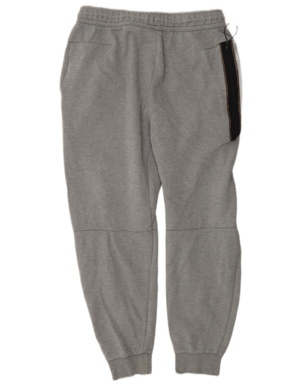 Calça de treino masculina Nike Joggers cinza médio algodão colorblock