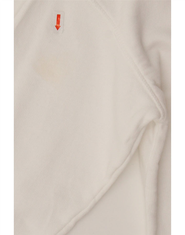 Suéter feminino Rifle com estampa gráfica UK 16 grande algodão branco