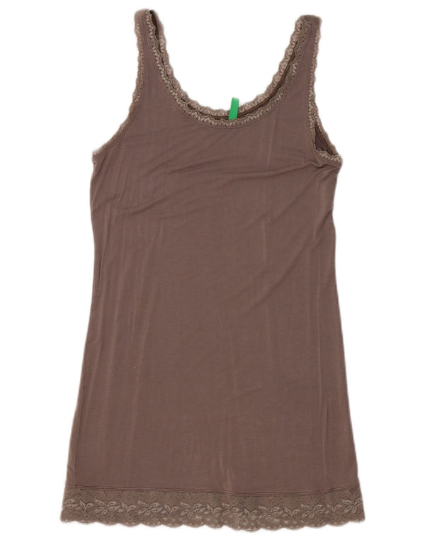 Mini vestido slip feminino Benetton UK 6 XS Viscose cinza