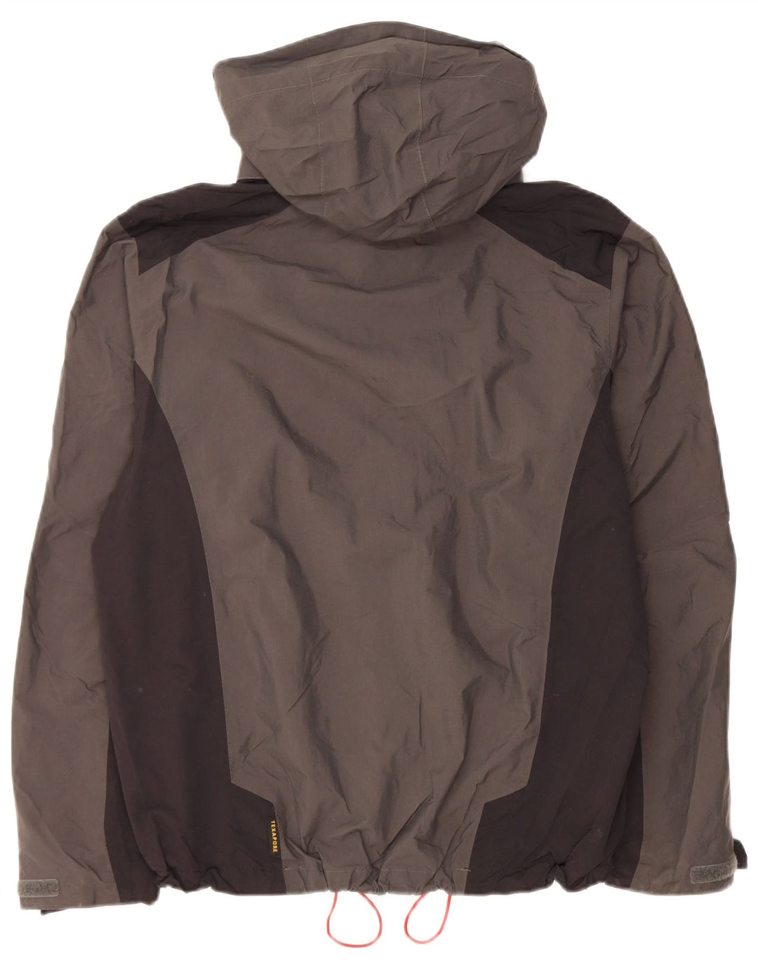 Jaqueta de chuva masculina com capuz Jack Wolfskin Reino Unido 34 poliamida cinza pequena