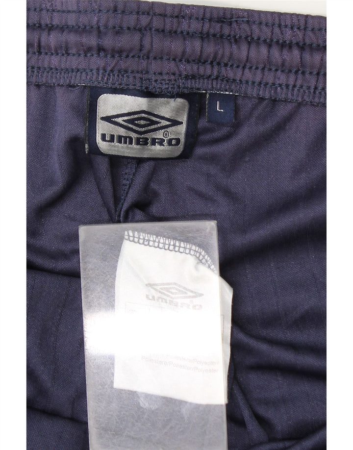 Shorts esportivos masculinos Umbro grandes poliéster azul marinho