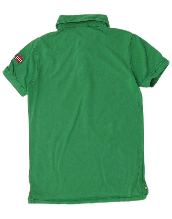 Polo Napapijri Boys Geographic 13-14 Anos Verde Algodão