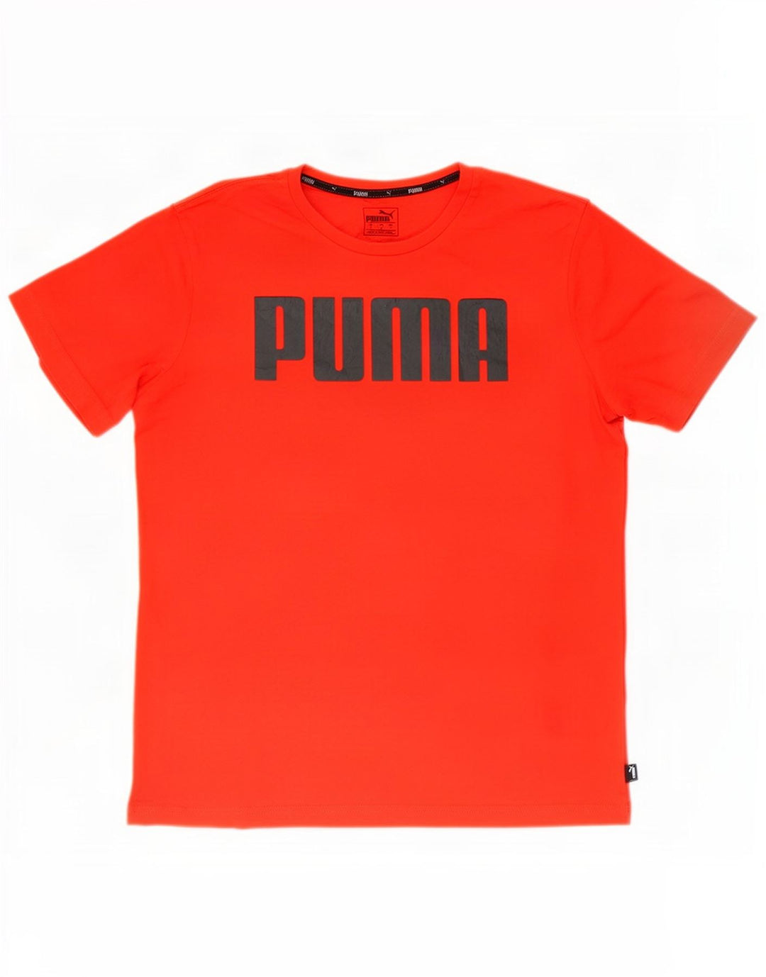 Puma Mens Graphic T-Shirt Top Médio Algodão Vermelho