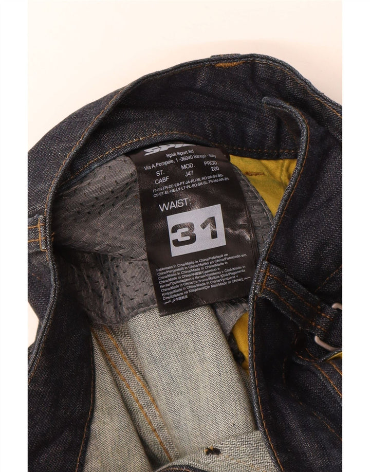 Calça jeans reta masculina Spidi W31 L33 algodão azul marinho