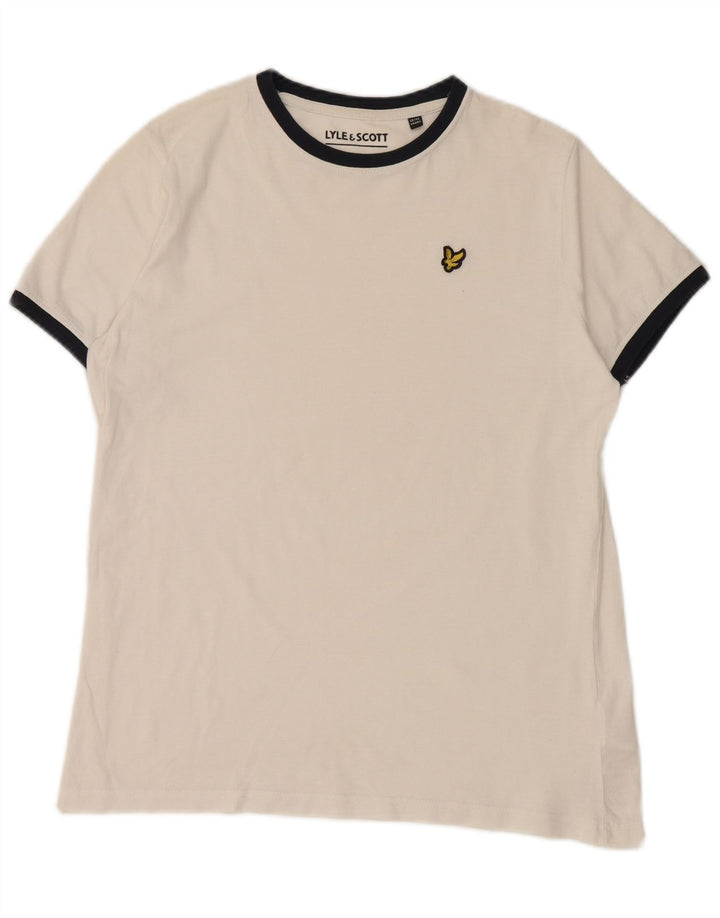 Camiseta masculina LYLE & SCOTT 12-13 anos algodão branco