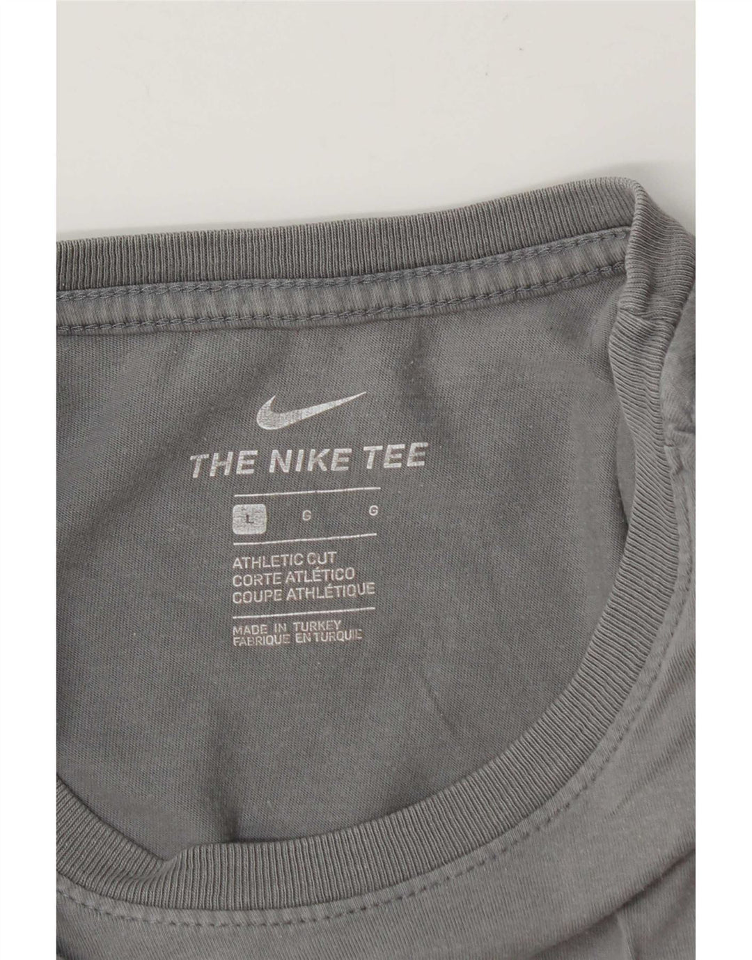 Camiseta Nike Feminina Athletic Cut Graphic Top UK 16 Grande Cinza