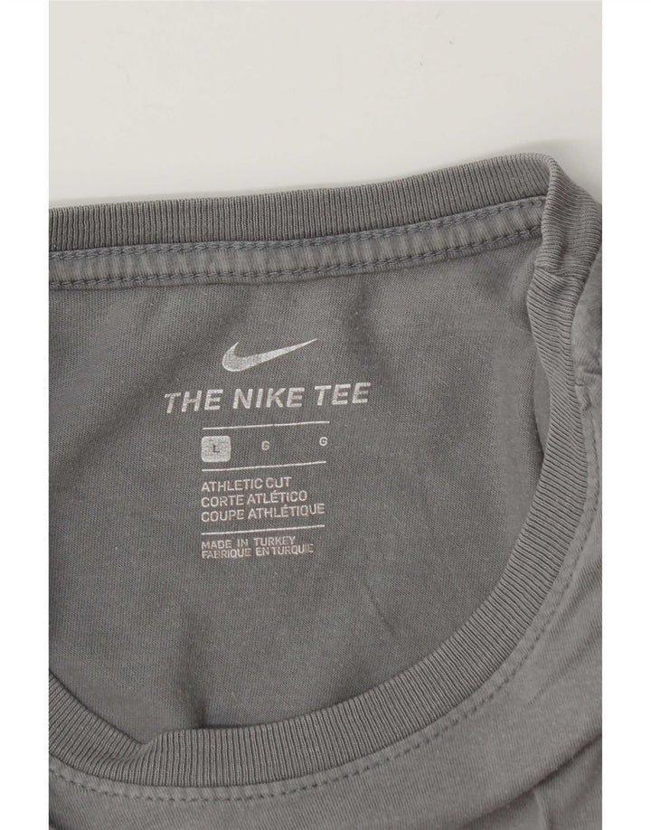 Camiseta Nike Feminina Athletic Cut Graphic Top UK 16 Grande Cinza