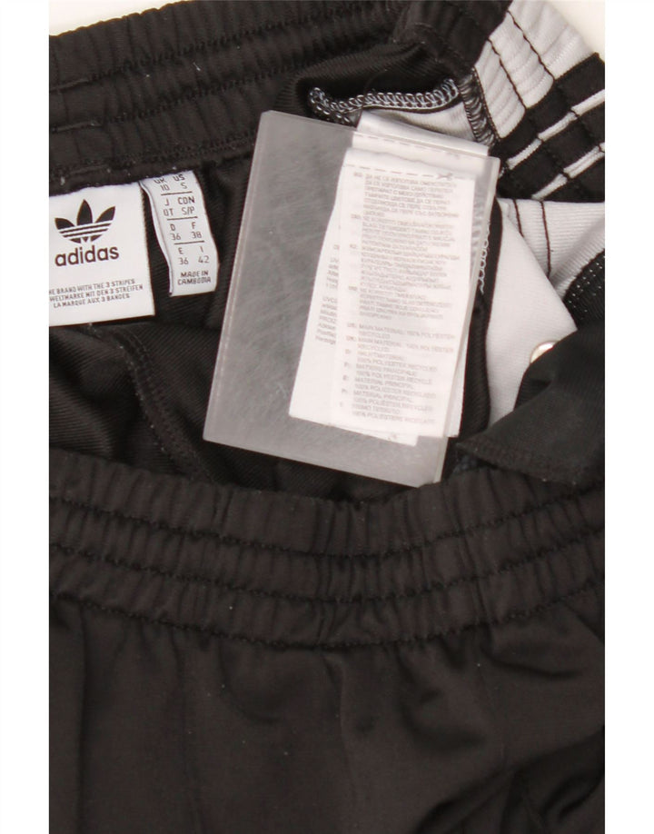 ADIDAS Womens Graphic Tracksuit Calças UK 10 Small Black Colourblock