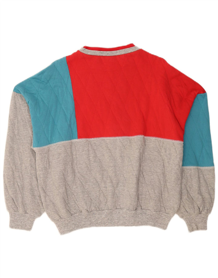 Suéter feminino VINTAGE com estampa Phoenix UK 16 grande cinza