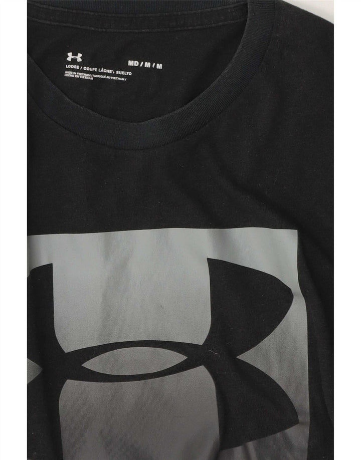 Camiseta gráfica masculina Under Armour Top médio preto