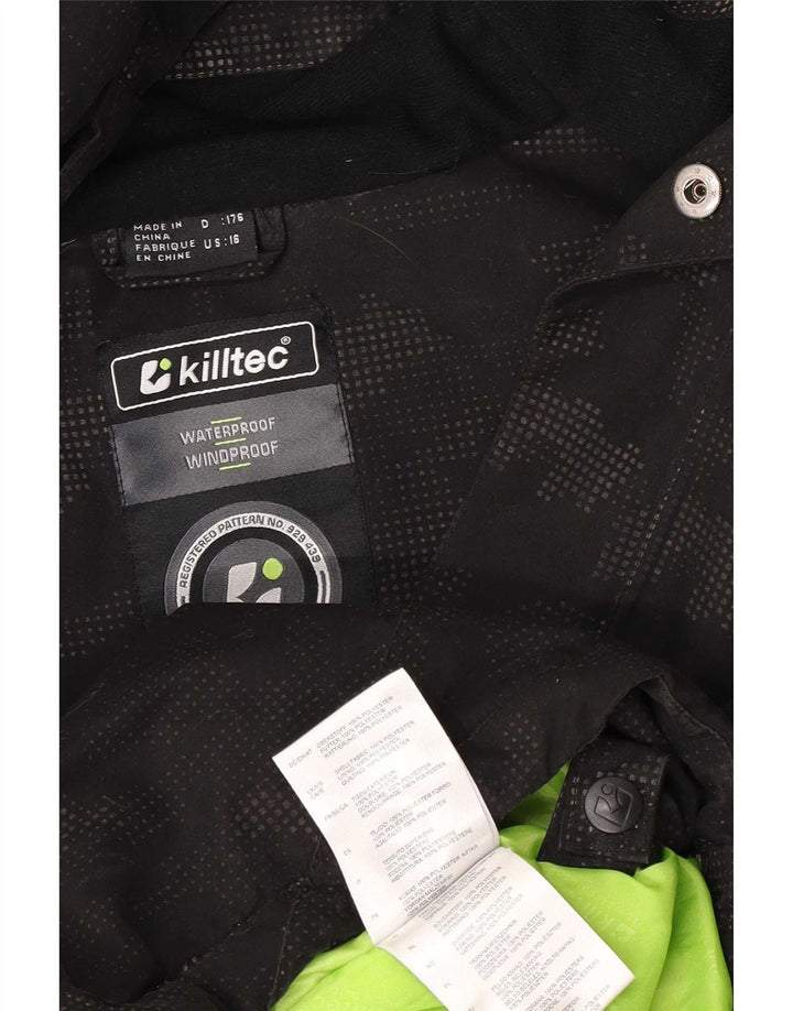 Jaqueta de chuva com capuz Killtec Boys 15-16 anos poliéster preto