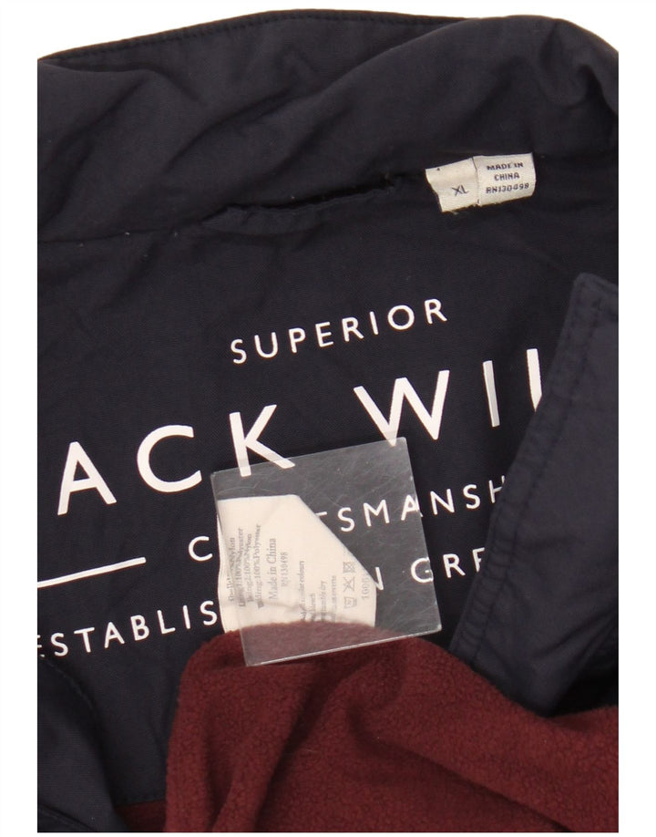 Jaqueta corta-vento masculina Jack Wills Reino Unido 42 XL azul marinho nylon