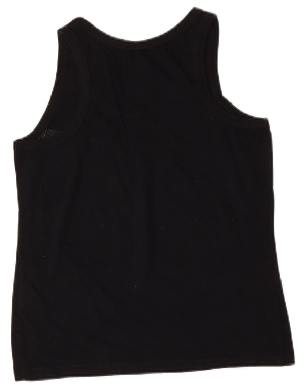 Vans feminino colete top UK 10 pequeno preto colorblock algodão