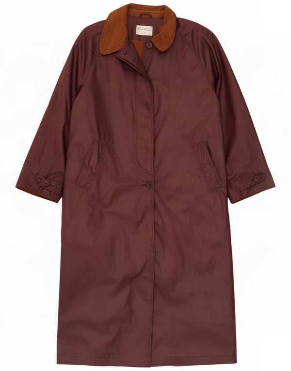 Clodagh Callaghan Womens Trench Coat UK 16 Grande Poliéster Marrom