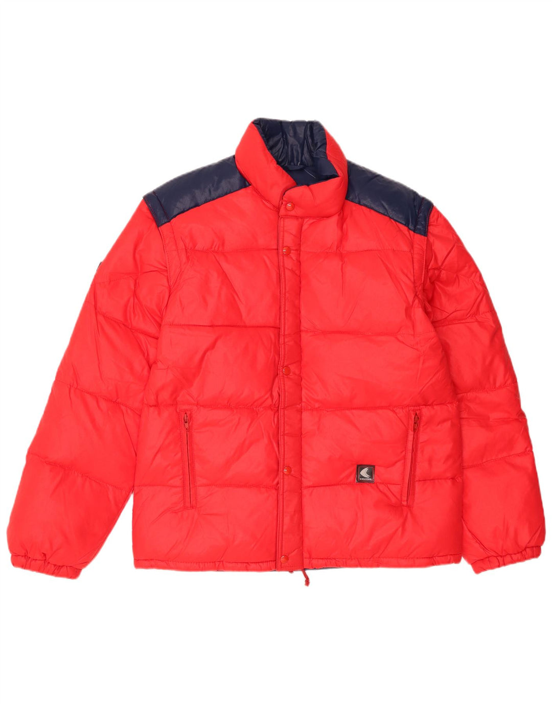 Jaqueta acolchoada masculina vintage IT 44 XS vermelho Colourblock poliamida