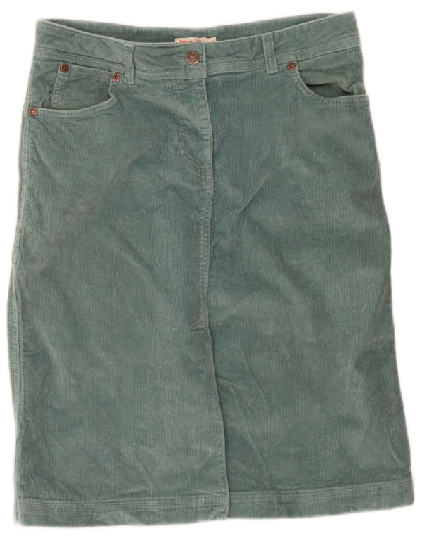 Saia de veludo Timberland feminino IT 46 grande W34 algodão verde