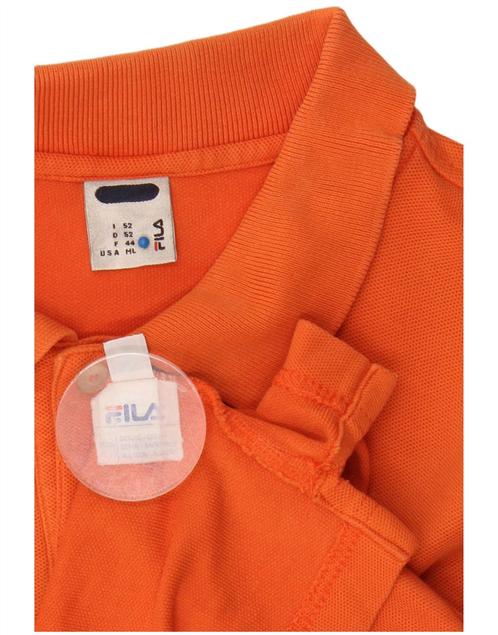 Camisa polo masculina Fila médio algodão laranja