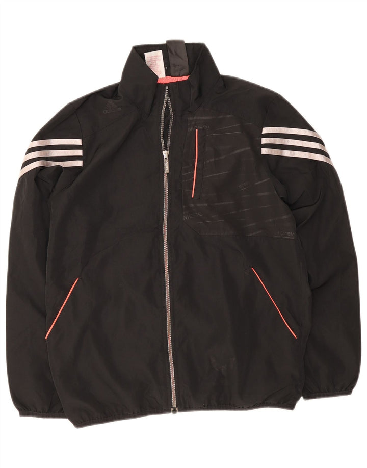 Casaco de treino Adidas Boys 11-12 anos preto poliéster