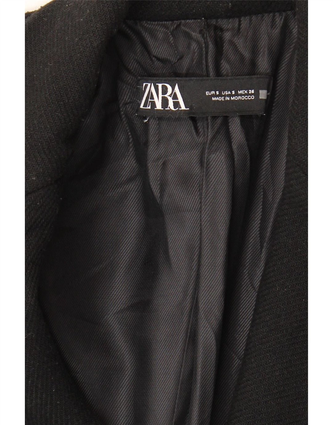 Sobretudo feminino Zara UK 10 pequeno preto