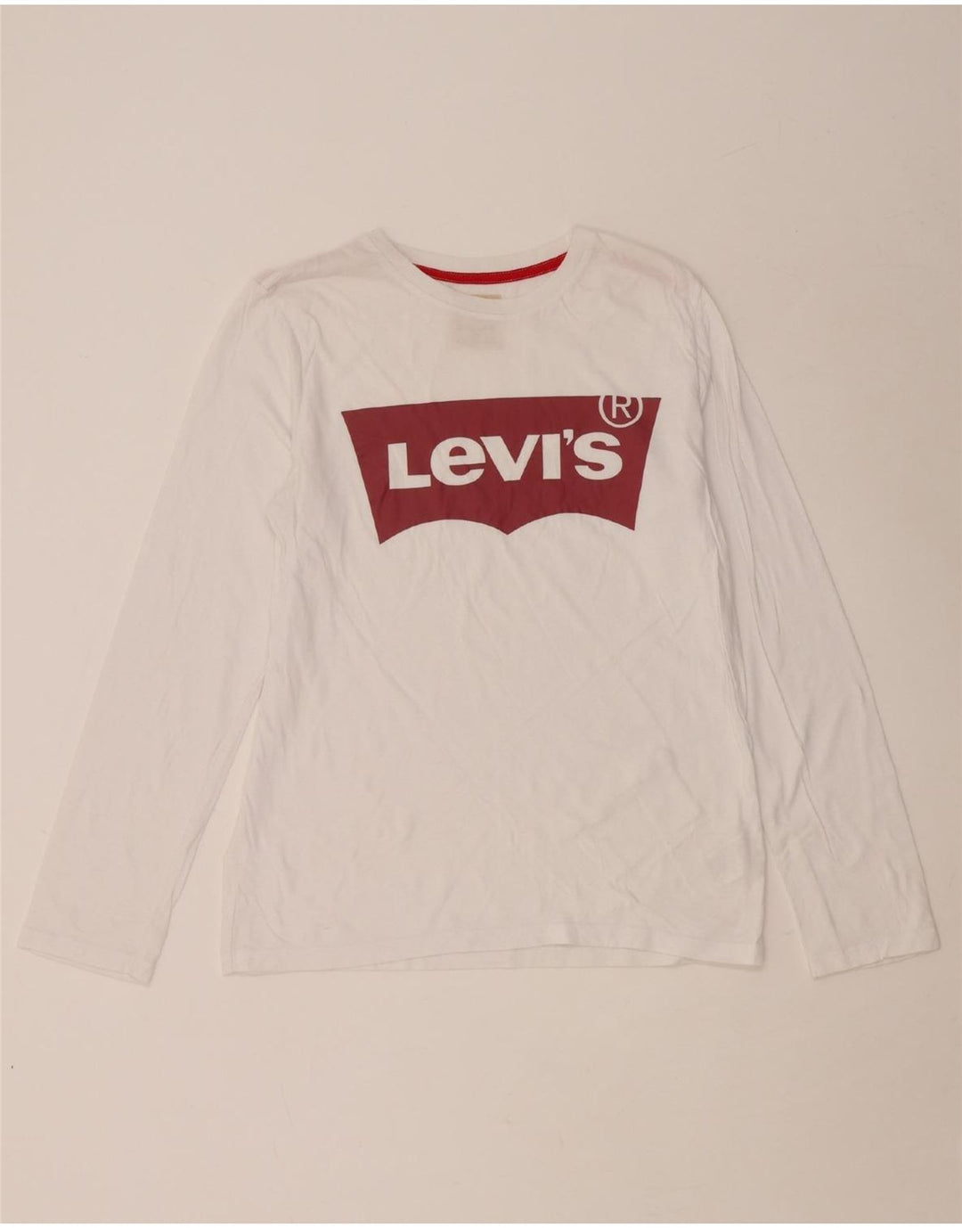 Top gráfico LEVI'S Boys manga comprida 15-16 anos algodão branco