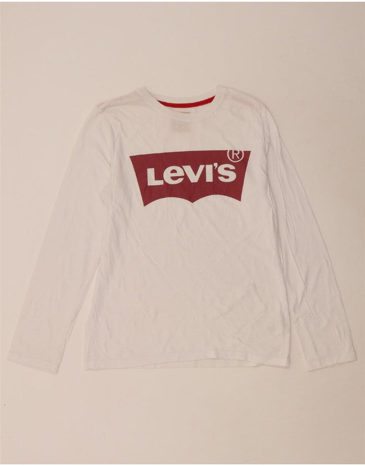 Top gráfico LEVI'S Boys manga comprida 15-16 anos algodão branco