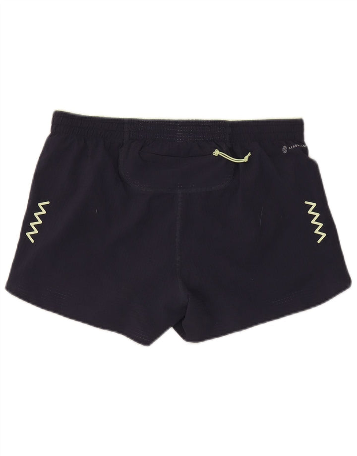 Adidas Womens Aeroready Sport Shorts UK 14 Médio Azul Marinho Poliéster