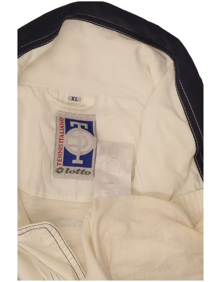Lotto Mens Graphic Tracksuit Top Jacket XL Branco Colourblock Poliéster